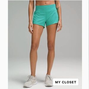 Lululemon Speed Up Mid-Rise Lined Short 4" - Kelly Green - Size 8